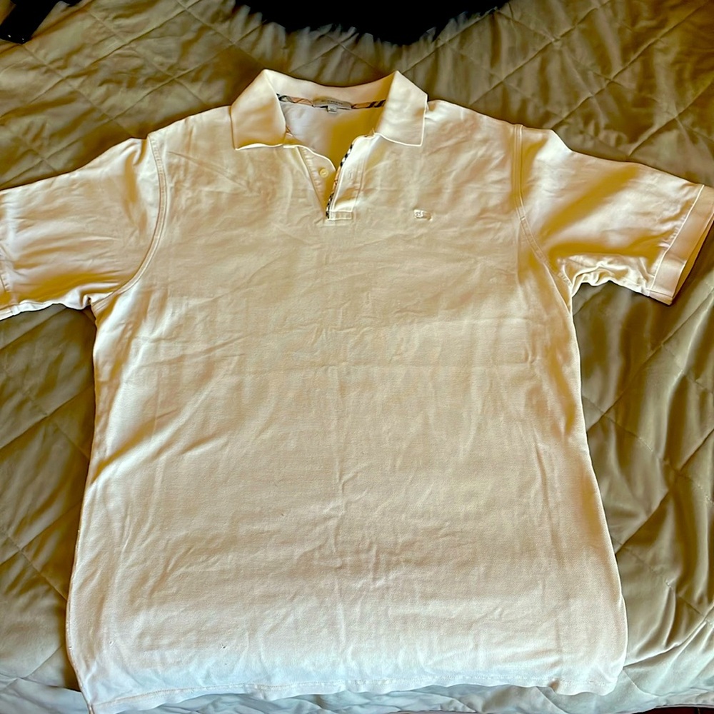 Vintage beige Burberry polo shirt